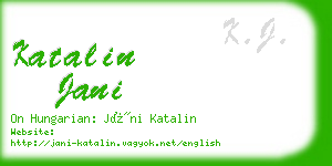 katalin jani business card